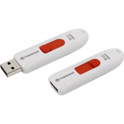 Флеш накопитель 16GB Transcend JetFlash 590, USB 2.0, Белый