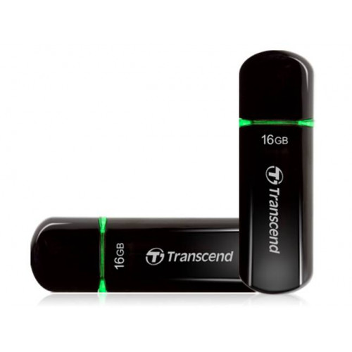 Флеш накопитель 16GB Transcend JetFlash 600, USB 2.0, Черный/Зеленый