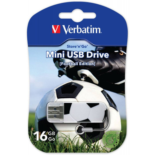 Флеш накопитель 16GB Verbatim Mini Sport Edition, USB 2.0, Футбол