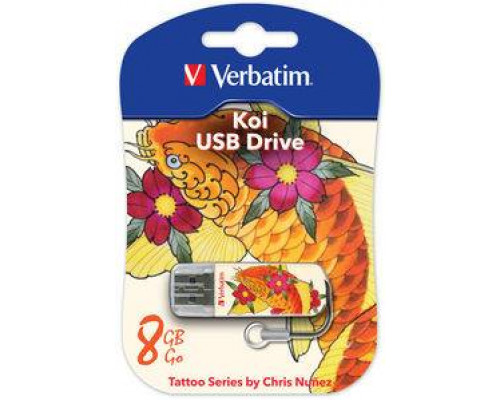 Флеш накопитель 16GB Verbatim Mini Tattoo Edition, USB 2.0, Рыба