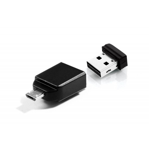 Флеш накопитель 16GB Verbatim Nano OTG, USB 2.0 (Micro-USB adapter)