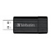 Флеш накопитель 16GB Verbatim PinStripe, USB 2.0, Черный