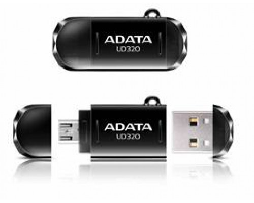 Флеш накопитель 32GB A-DATA DashDrive UD320 OTG, USB 2.0/MicroUSB, Черный