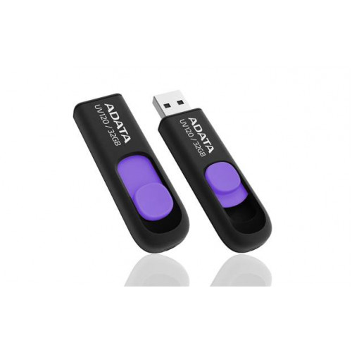 Флеш накопитель 32GB A-DATA UV120, USB 2.0, Черный/Пурпурный