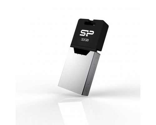 Флеш накопитель 32Gb Silicon Power Mobile X20 OTG, USB 2.0/MicroUSB, Серебристый