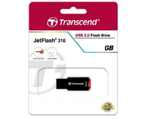 Флеш накопитель 32GB Transcend JetFlash 310, USB 2.0, Черный