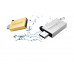 Флеш накопитель 32GB Transcend JetFlash 380, USB 2.0, OTG металл золото