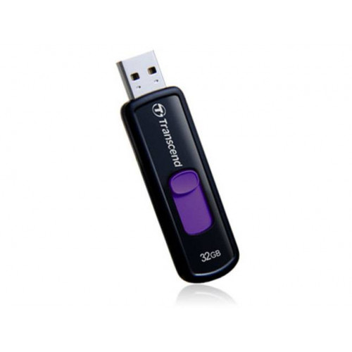 Флеш накопитель 32GB Transcend JetFlash 500, USB 2.0, Черный/Лиловый