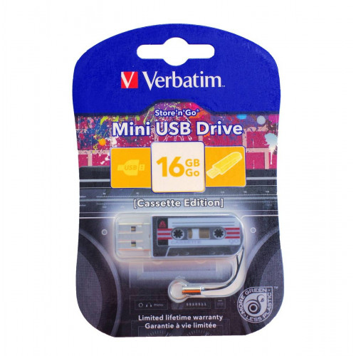 Флеш накопитель 32GB Verbatim Mini Casette Edition, USB 2.0, Black