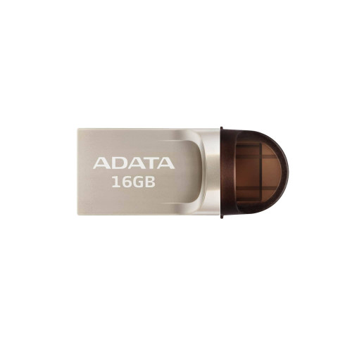 Флеш накопитель 64GB A-DATA DashDrive UC370 OTG, USB 3.1/Type-C, Золотой