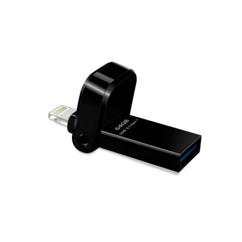 Флеш накопитель 64GB A-DATA i-Memory AI920, USB 3.1/Lightning, Glossy Black