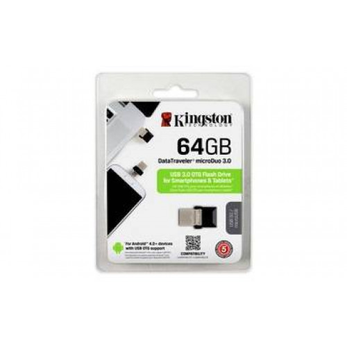 Флеш накопитель 64GB Kingston DataTraveler microDUO, USB 3.0, OTG