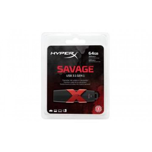 Флеш накопитель 64GB Kingston HyperX Savage USB 3.0