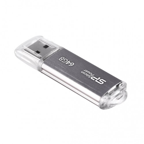 Флеш накопитель 64Gb Silicon Power Ultima II, USB 2.0, Серебристый