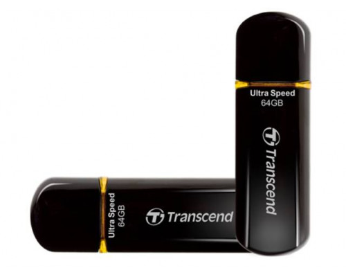 Флеш накопитель 64GB Transcend JetFlash 600, USB 2.0, Черный/Желтый