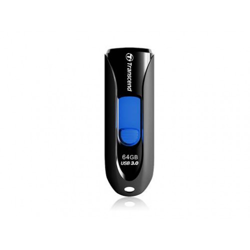 Флеш накопитель 64GB Transcend JetFlash 790, USB 3.0, Черный/Синий