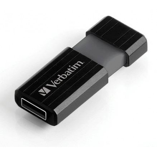 Флеш накопитель 64GB Verbatim PinStripe, USB 2.0, Черный