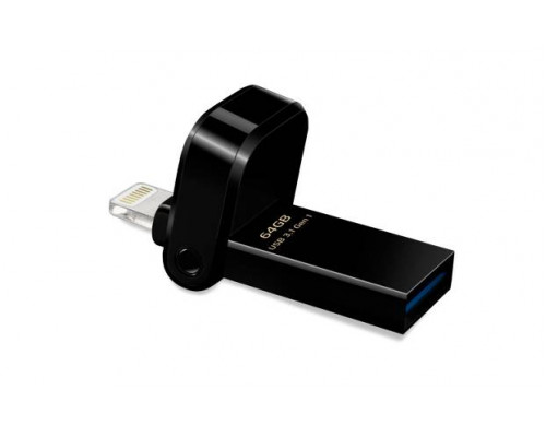 Флеш накопитель 128GB A-DATA i-Memory AI920, USB 3.1/Lightning, Glossy Black