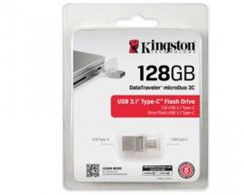 Флеш накопитель 128GB Kingston DataTraveler microDuo 3C, USB 3.1/USB Type-C