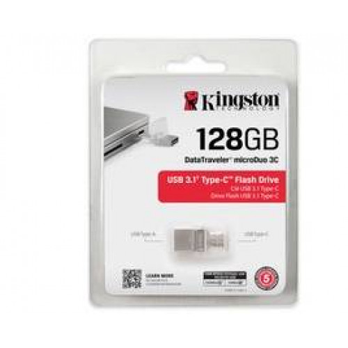 Флеш накопитель 128GB Kingston DataTraveler microDuo 3C, USB 3.1/USB Type-C