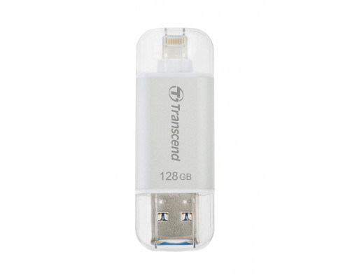 Флеш накопитель 128GB Transcend JetDrive Go 300S, USB 3.1/Lightning, серебристый