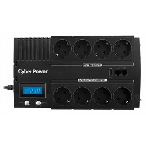 CyberPower ИБП Line-Interactive BR1200ELCD 1200VA/720W USB/RJ11/45 (4+4 EURO)