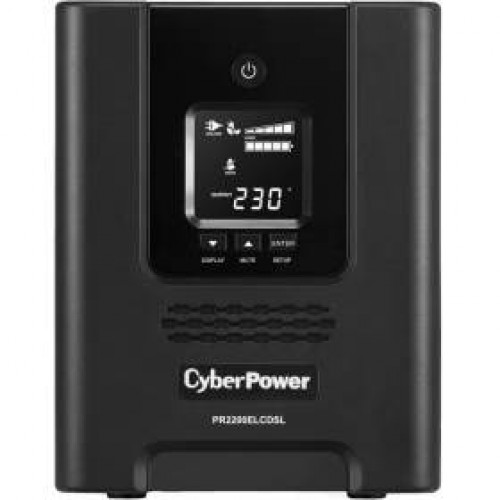 CyberPower ИБП Line-Interactive PR2200ELCDSL 2200VA/1980W USB/RS-232/EPO/SNMPslot (8 IEC С13, 1 IEC C19)
