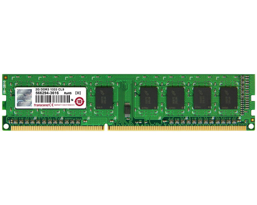 Модуль памяти Transcend 2GB U-DIMM DDR3, 1333МГц, 1Rx8, 1.5V