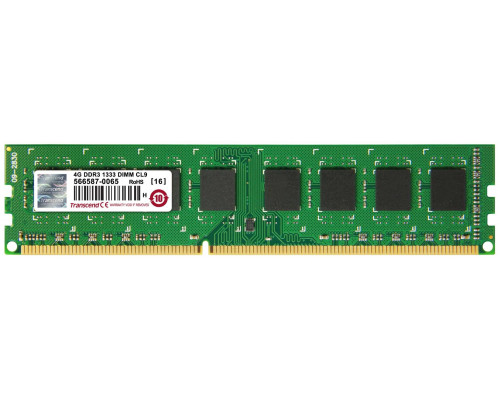 Модуль памяти Transcend 4GB U-DIMM DDR3, 1333МГц, 2Rx8, 1.5V