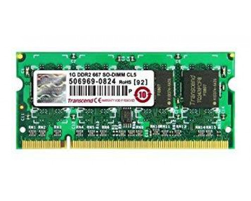 Модуль памяти Transcend 1GB SO-DIMM DDR2, 667МГц, 1Rx8