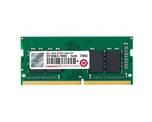 Модуль памяти Transcend 8GB SO-DIMM DDR4, 2400 МГц, 1Rx8 1Gx8 CL17 1.2V