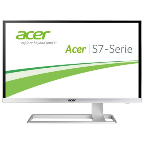 МОНИТОР 27" Acer S277HKwmidpp alum  (IPS, LED, LCD, ZeroFrame, 3840x2160, 4 ms, 178°/178°, 300 cd/m, 100M:1, +DVI ,+HDMI, +DP,  +MM)