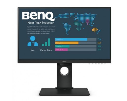 МОНИТОР 23.8" BenQ BL2480T Black с поворотом экрана (IPS, LED, 1920x1080, 5 ms, 178°/178°, 250 cd/m, 20M:1, +HDMI 1.4, +DisplayPort 1.2, +MM)