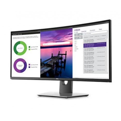 МОНИТОР 34" DELL U3419W Black (IPS, изогнутый, 3440x1440, 5 ms, 178°/178°, 300 cd/m, 1000:1, +2xHDMI 2.0, +DisplayPort 1.2, +6xUSB 3.0, +USB-Type C, +регулировка по высоте)