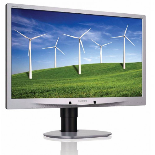 МОНИТОР 24" PHILIPS 241B4LPYCS/00 Silver-Black с поворотом экрана (LED, 1920x1080, 5 ms, 170°/160°, 250 cd/m, 20M:1, +DVI, +DisplayPort, +2xUSB port, +MM, +Power Sensor)