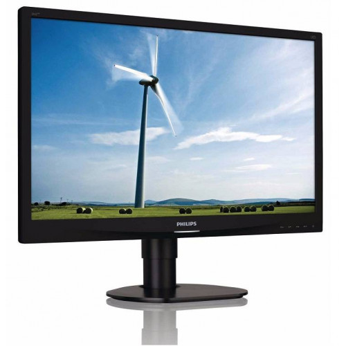 МОНИТОР 24" PHILIPS 241S4LCB/00 Black с поворотом экрана (LED, 1920x1080, 5 ms, 170°/160°, 250 cd/m, 20M:1, +DVI)
