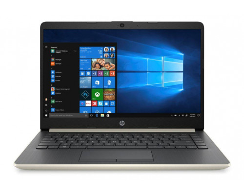 Ноутбук HP14 14-cf0008ur 14" HD, Intel Core i3-7020U, 8Gb, 1Tb + 128Gb SSD, no ODD, AMD R530 2Gb, Win10, золотистый