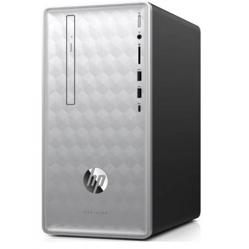 Системный блок HP Pavilion 590-a0004ur AMD E2-9000 1.8Ghz, 4Gb, 1Tb, DVD-RW, клавиатура + мышь, Wi-Fi, BT, DOS, серебристый