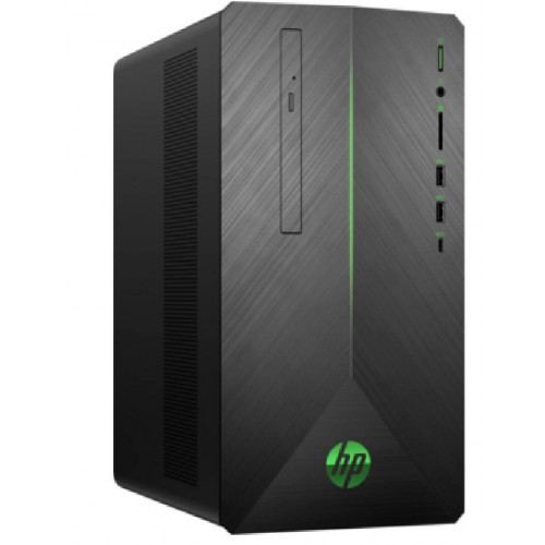 Системный блок HP Pavilion Gaming 690-0009ur AMD Ryzen7-2700 3.2Ghz, 16Gb, 1Tb + SSD 256Gb (NVMe), DVD-RW, AMD R580 8Gb, клавиатура + мышь, Wi-Fi, BT, DOS, черный