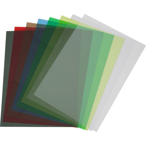 Обложки Transparent, A4,  Fellowes?, 200 мкм., 100 шт., прозрачный зеленый ПВХ