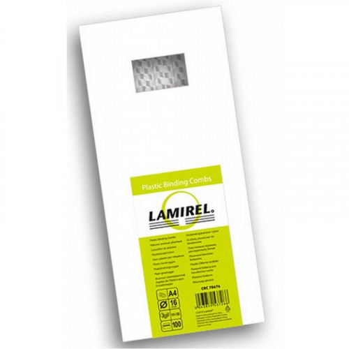 Пружины для переплета пластиковые Lamirel, 16 мм. Цвет: белый, 100 шт в упаковке.