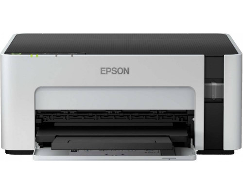 Принтер Epson M1120. Формат А4, максимальное разрешение 1440 x 720 точек на дюйм, скорость печати А4 32 стр./мин., объём лотка для бумаги 150 л., объём лотка для отпечатков 30 л., USB 2.0, Wi-Fi.
