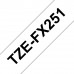 Наклейка ламинированная TZEFX251 (24 мм черн/бел. 8м)