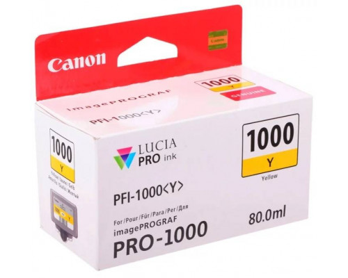 Картридж CANON PFI-1000 Y желтый