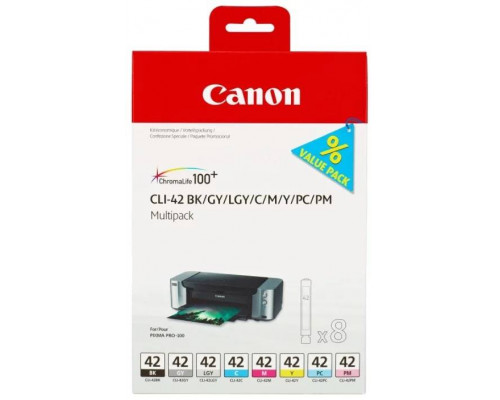 Набор картриджей CANON CLI-42 многоцветный,  8 картриджей