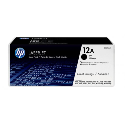 Картридж HP 12A лазерный упаковка 2шт (2*2000 стр)