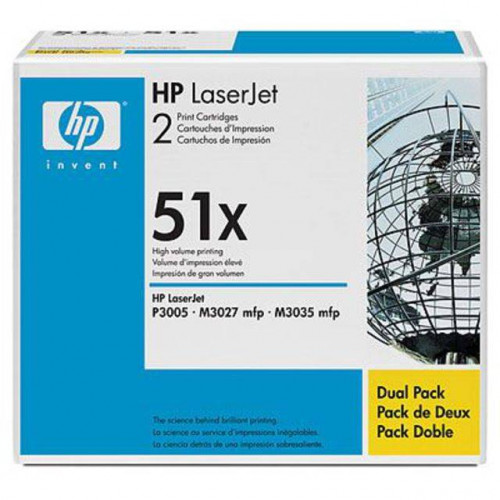 Картридж HP 51X лазерный увеличенной емкости упаковка 2 шт (2*13000 стр)
