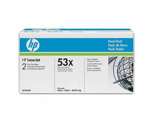 Картридж HP 53X лазерный увеличенной емкости упаковка 2 шт (2*7000 стр)