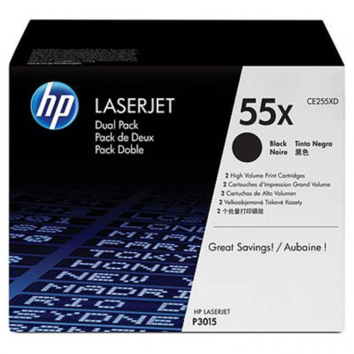 Картридж HP 55X лазерный увеличенной емкости упаковка 2 шт (2*13500 стр)