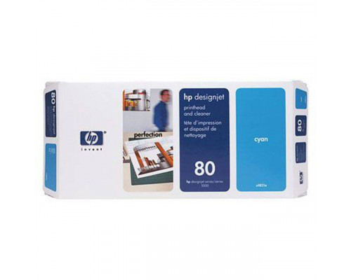 Печатающая головка HP 80 голубая, со средством очистки (4400 стр)